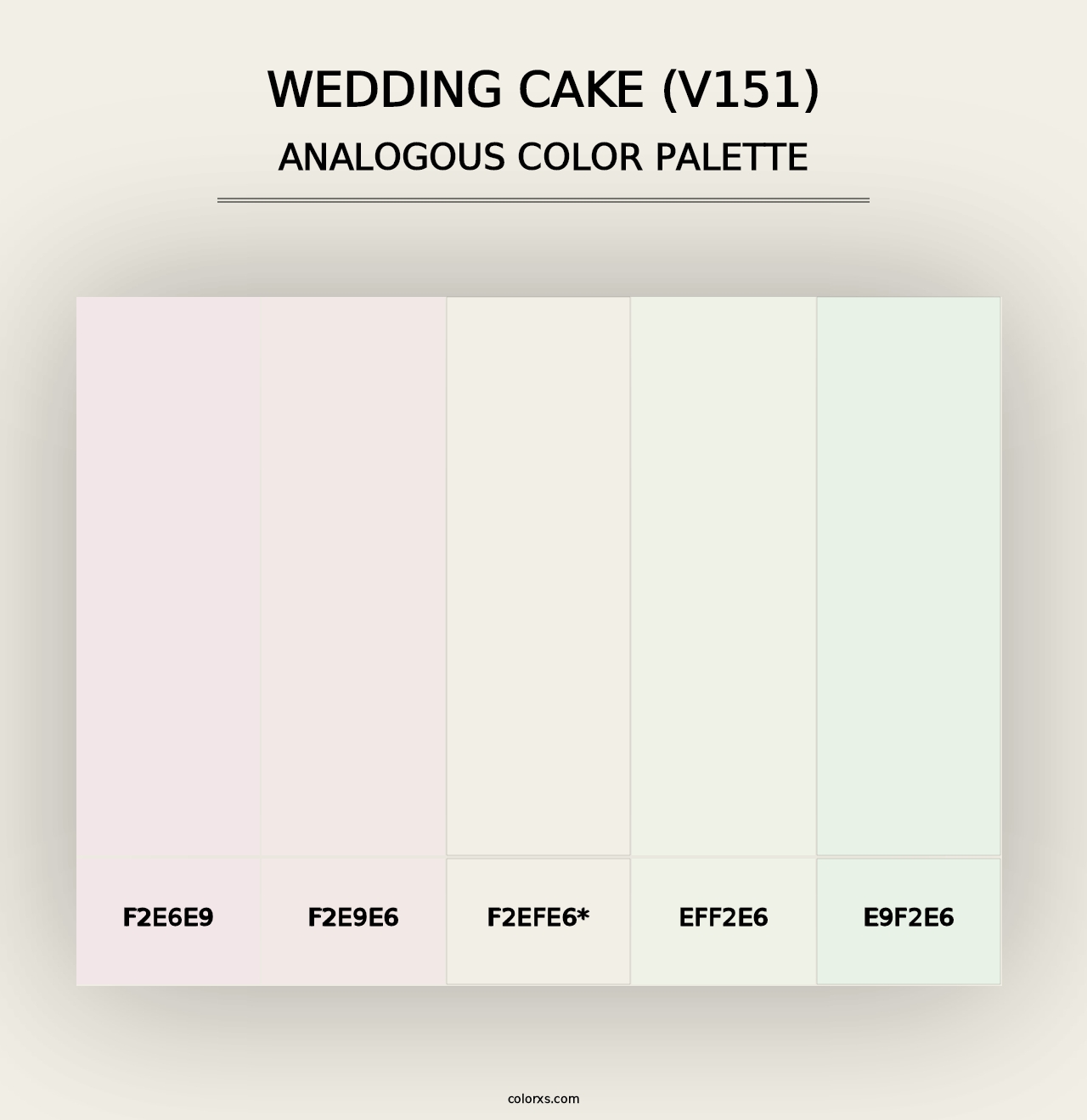 Wedding Cake (V151) - Analogous Color Palette