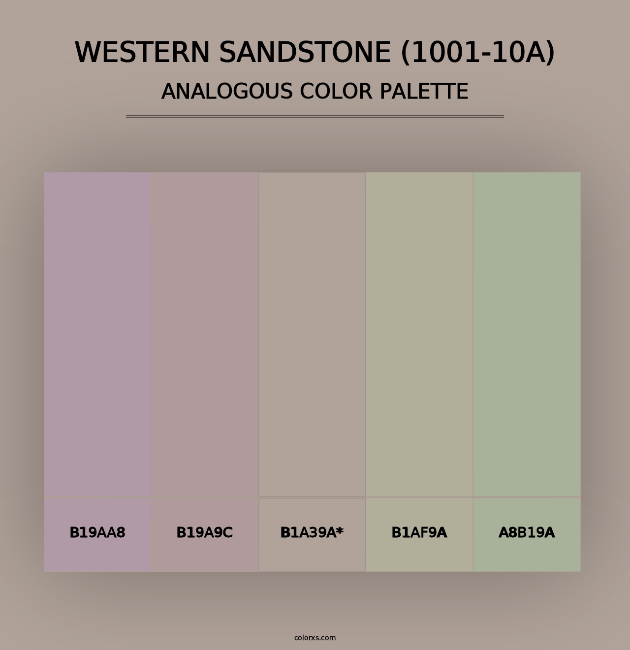 Western Sandstone (1001-10A) - Analogous Color Palette