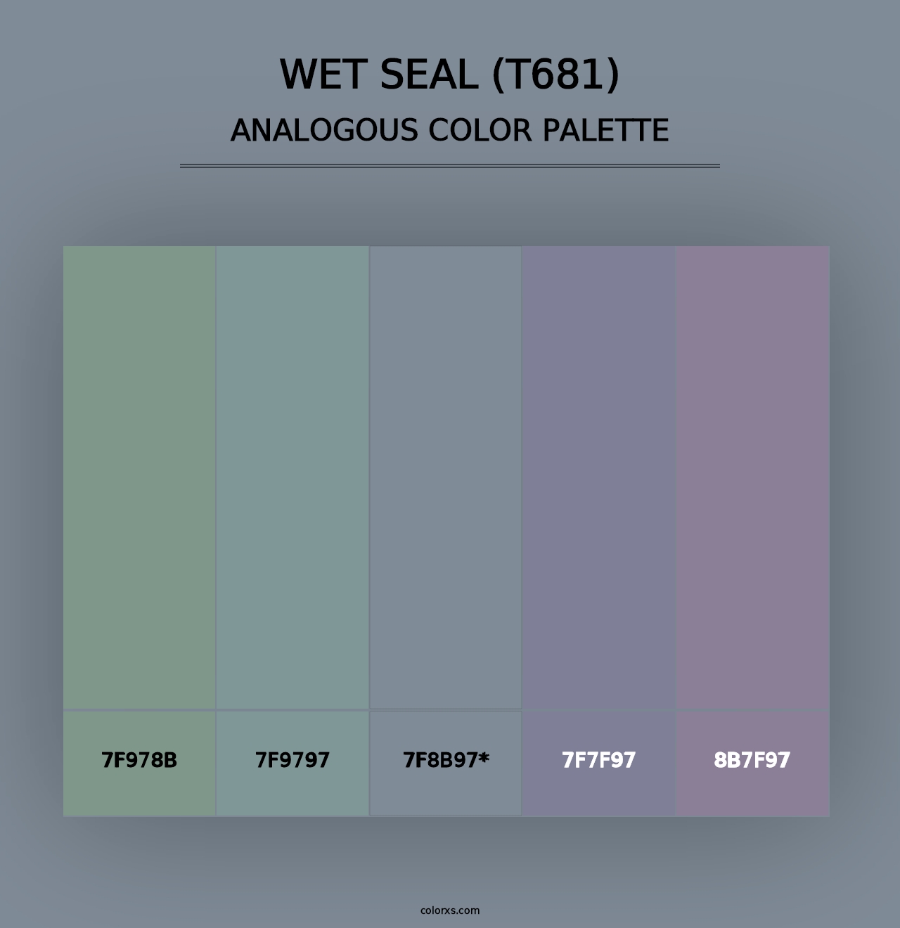 Wet Seal (T681) - Analogous Color Palette