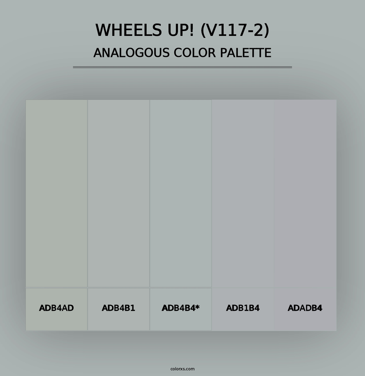 Wheels Up! (V117-2) - Analogous Color Palette