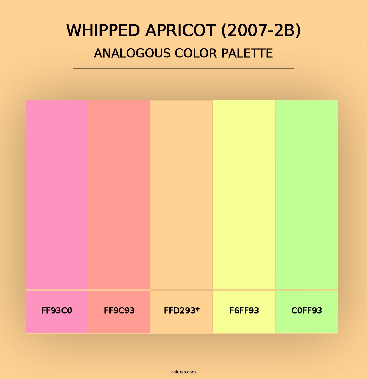 Whipped Apricot (2007-2B) - Analogous Color Palette