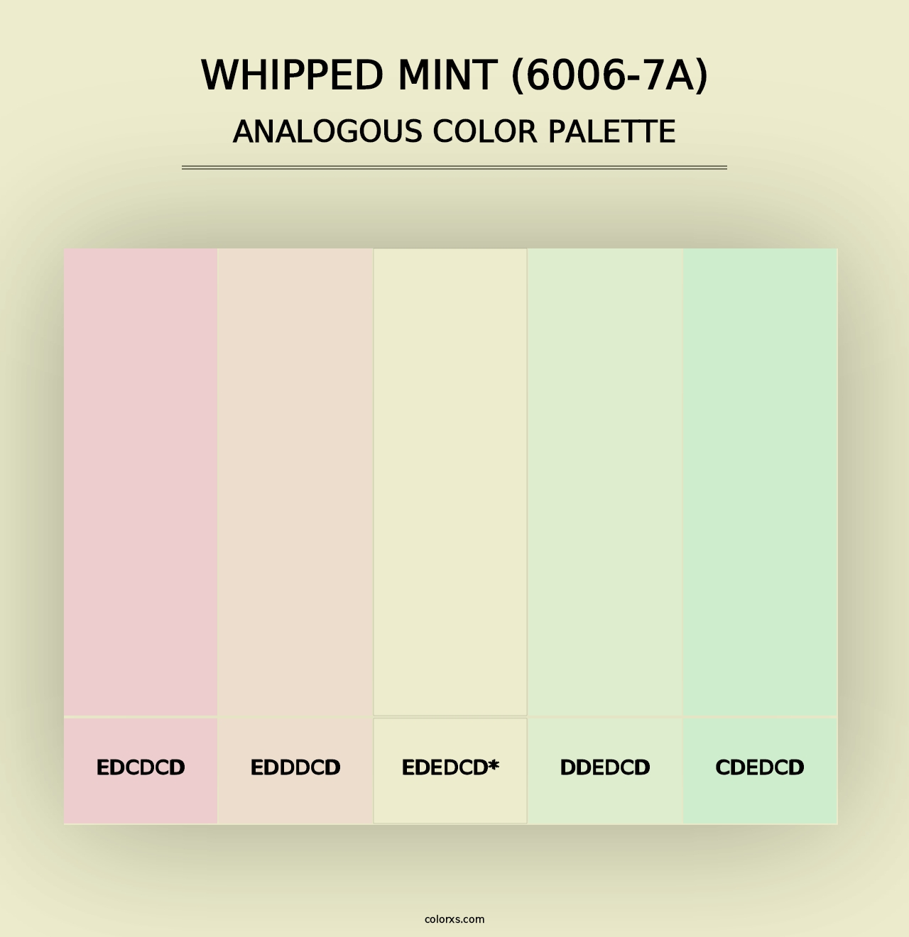 Whipped Mint (6006-7A) - Analogous Color Palette