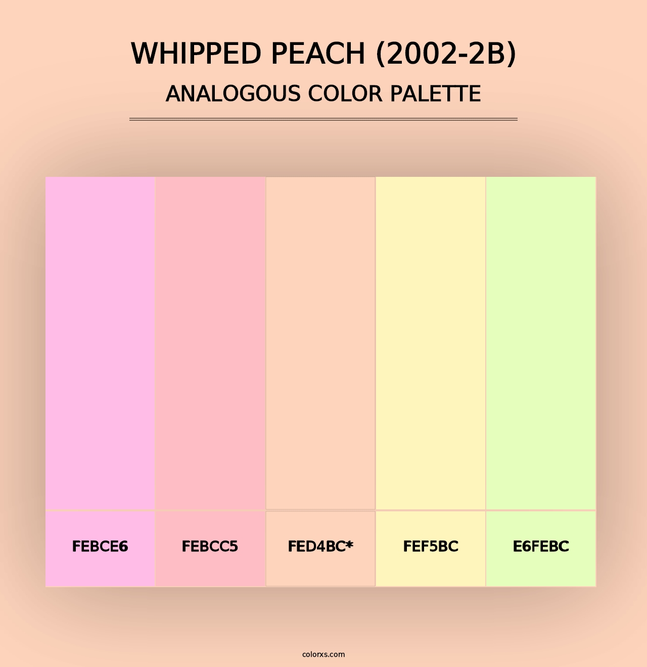 Whipped Peach (2002-2B) - Analogous Color Palette