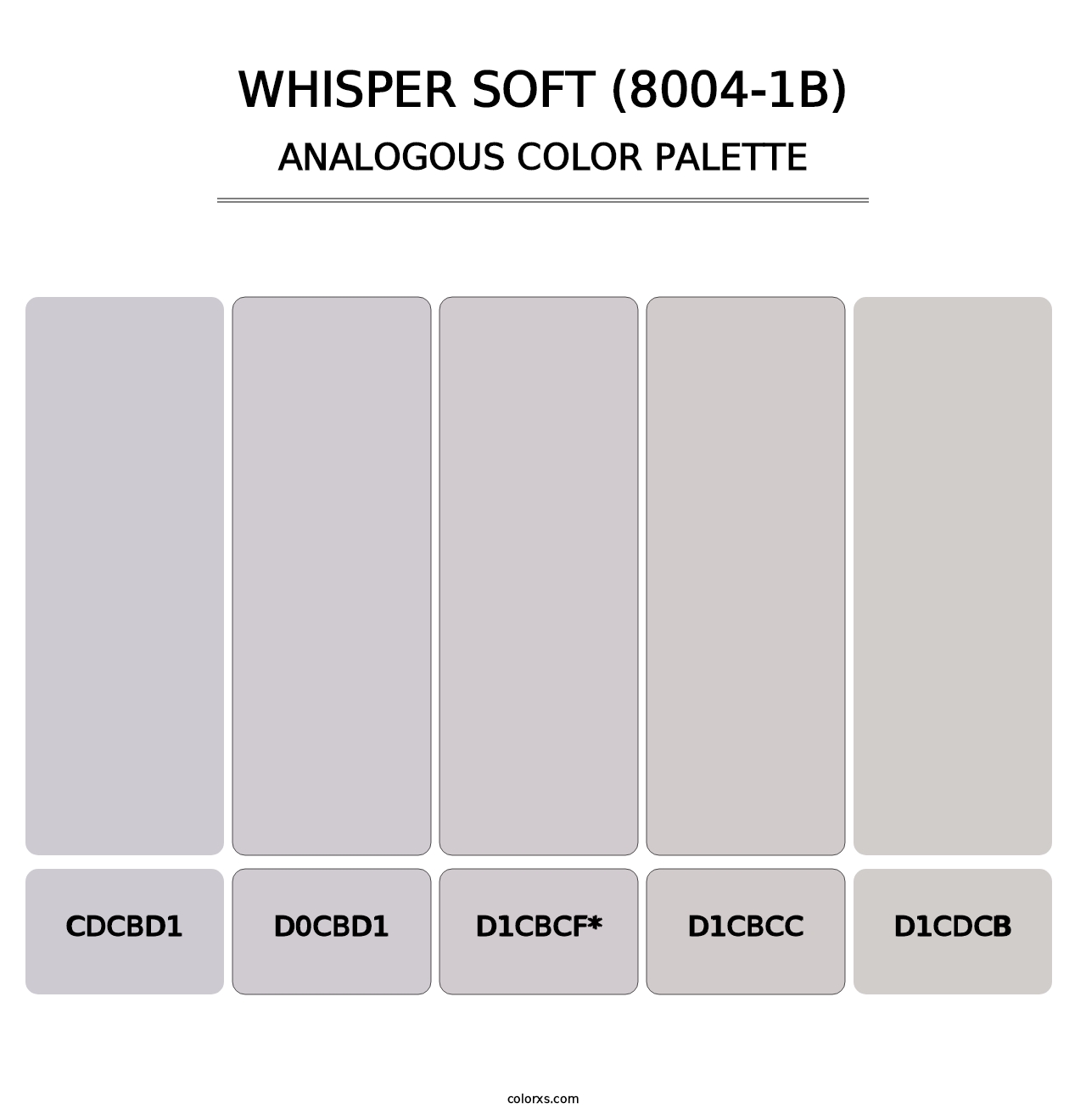 Whisper Soft (8004-1B) - Analogous Color Palette