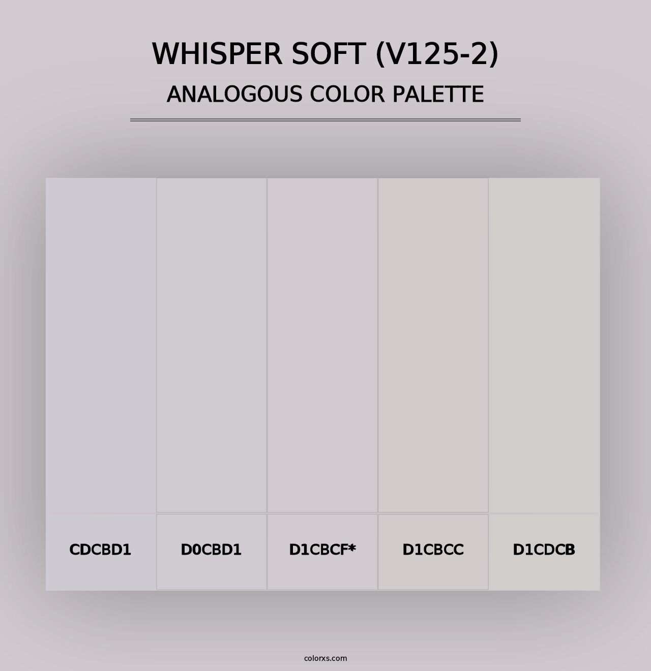 Whisper Soft (V125-2) - Analogous Color Palette