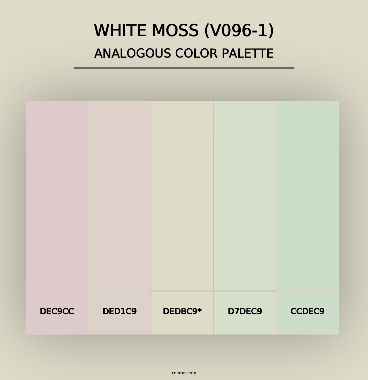 White Moss (V096-1) - Analogous Color Palette