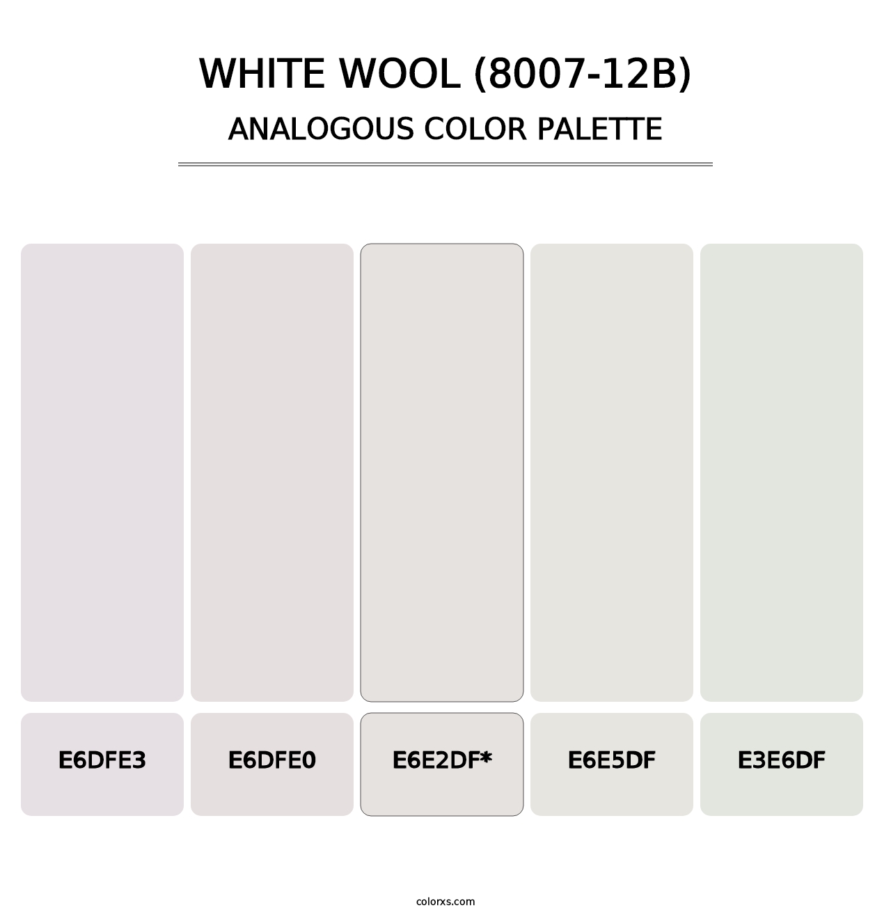 White Wool (8007-12B) - Analogous Color Palette