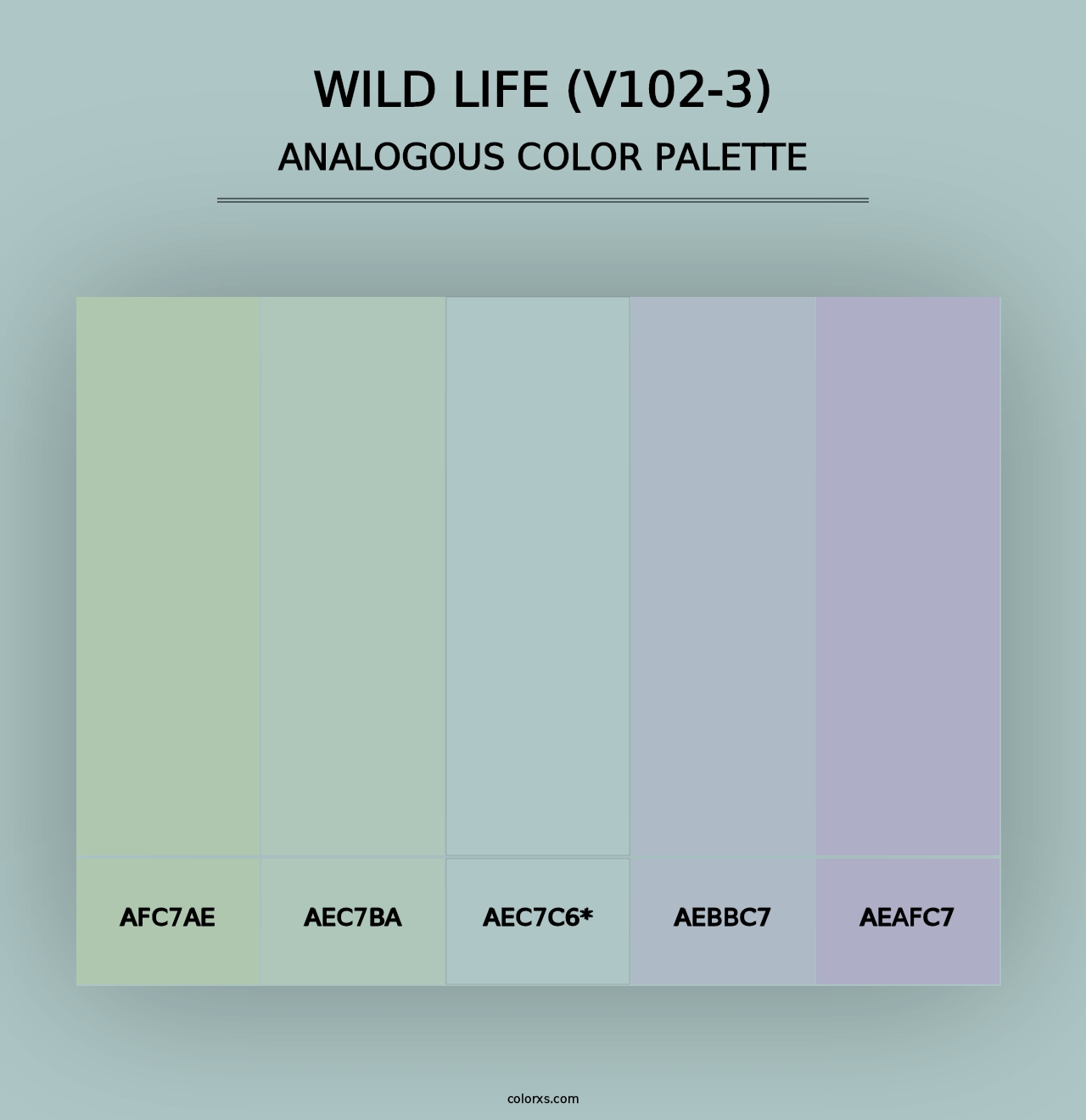 Wild Life (V102-3) - Analogous Color Palette