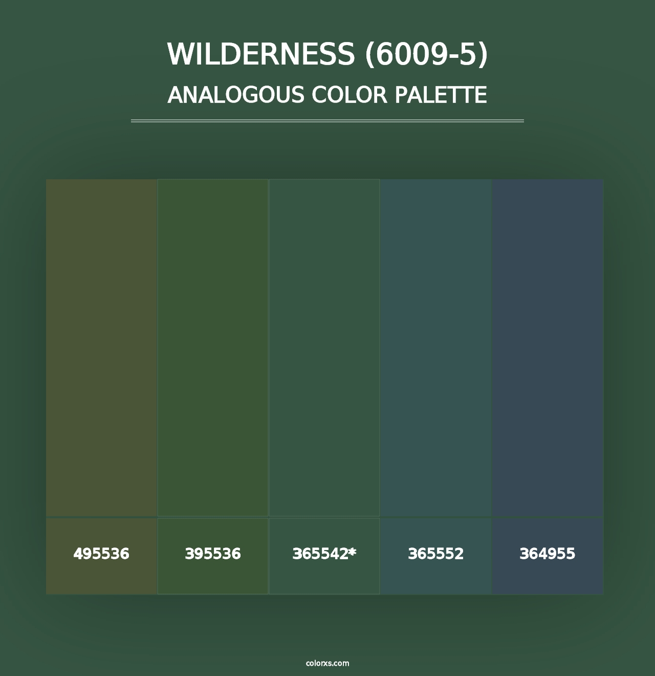 Wilderness (6009-5) - Analogous Color Palette