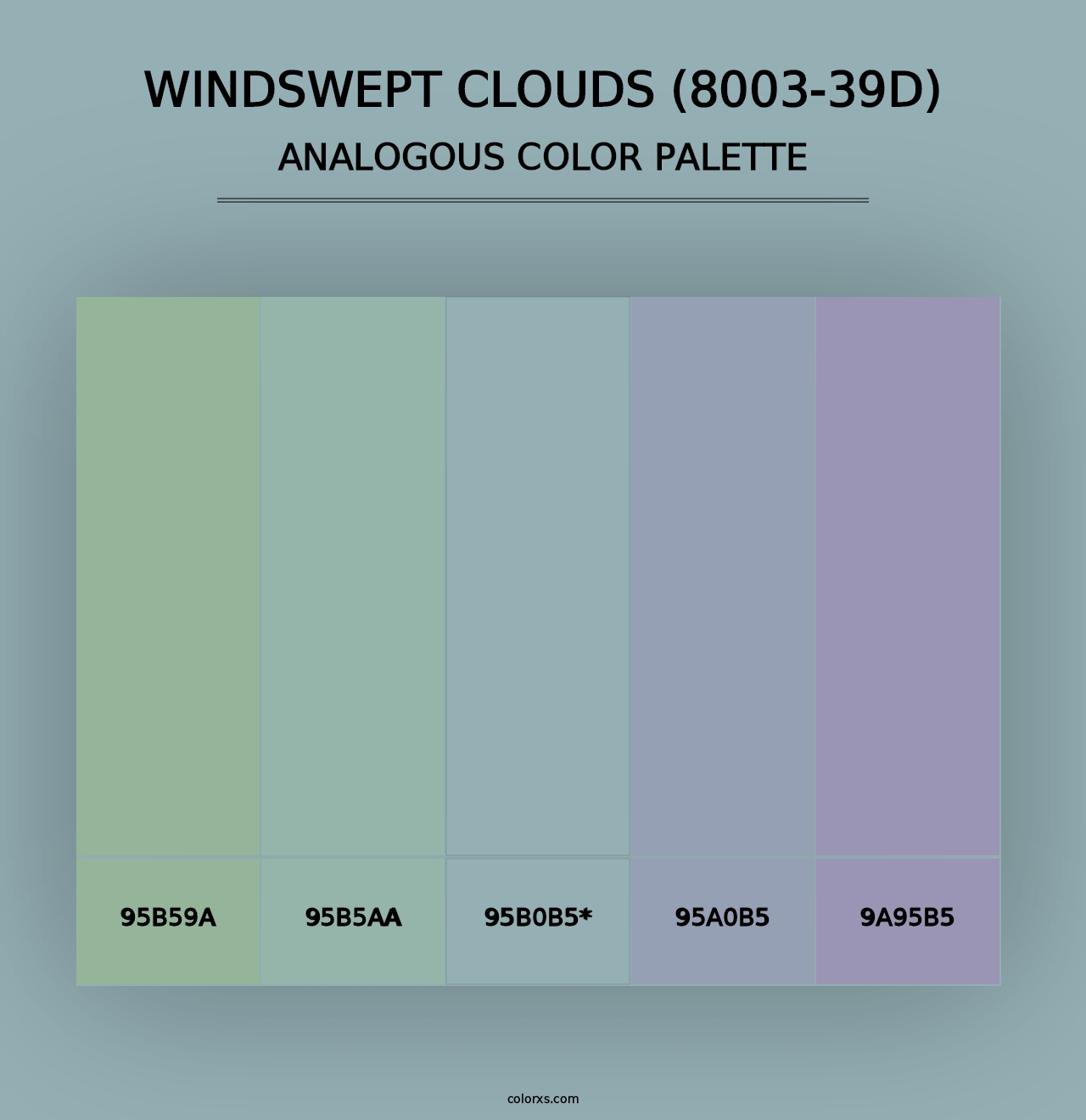 Windswept Clouds (8003-39D) - Analogous Color Palette