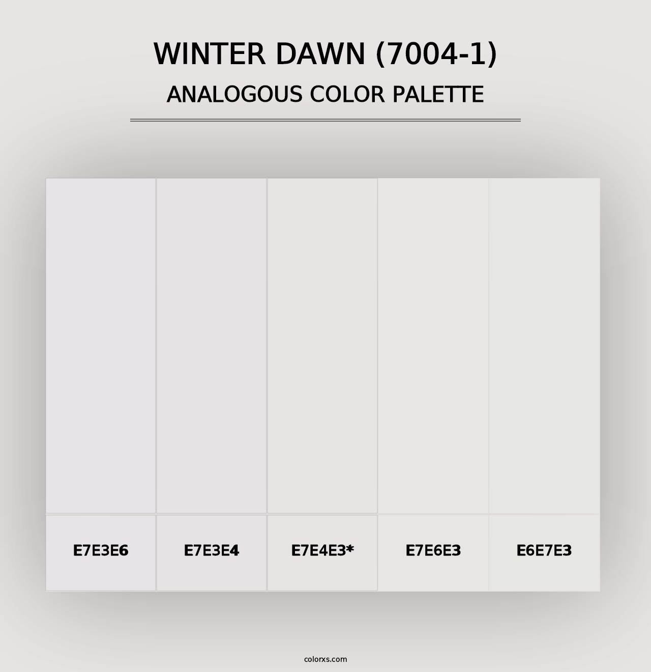 Winter Dawn (7004-1) - Analogous Color Palette