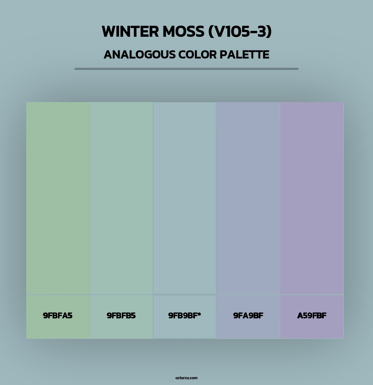 Winter Moss (V105-3) - Analogous Color Palette