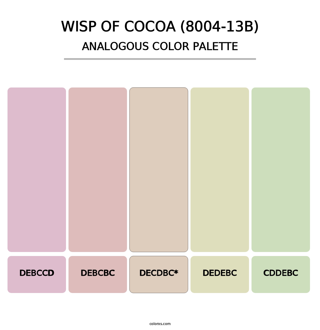 Wisp of Cocoa (8004-13B) - Analogous Color Palette