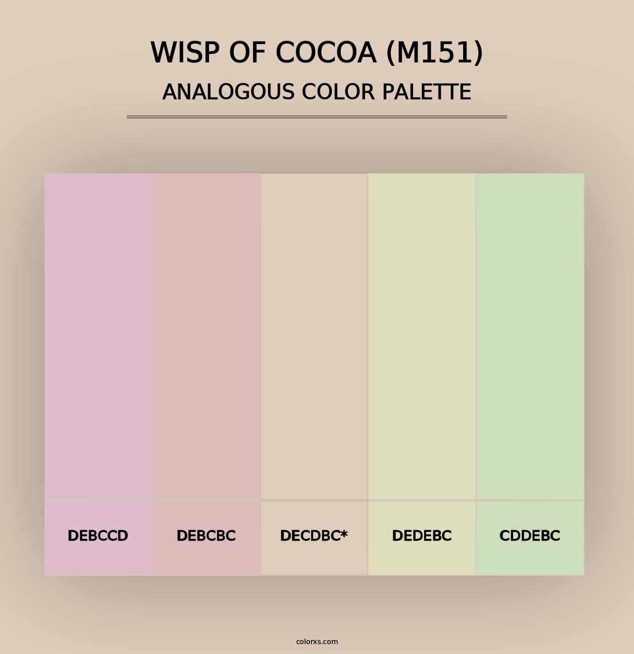 Wisp of Cocoa (M151) - Analogous Color Palette