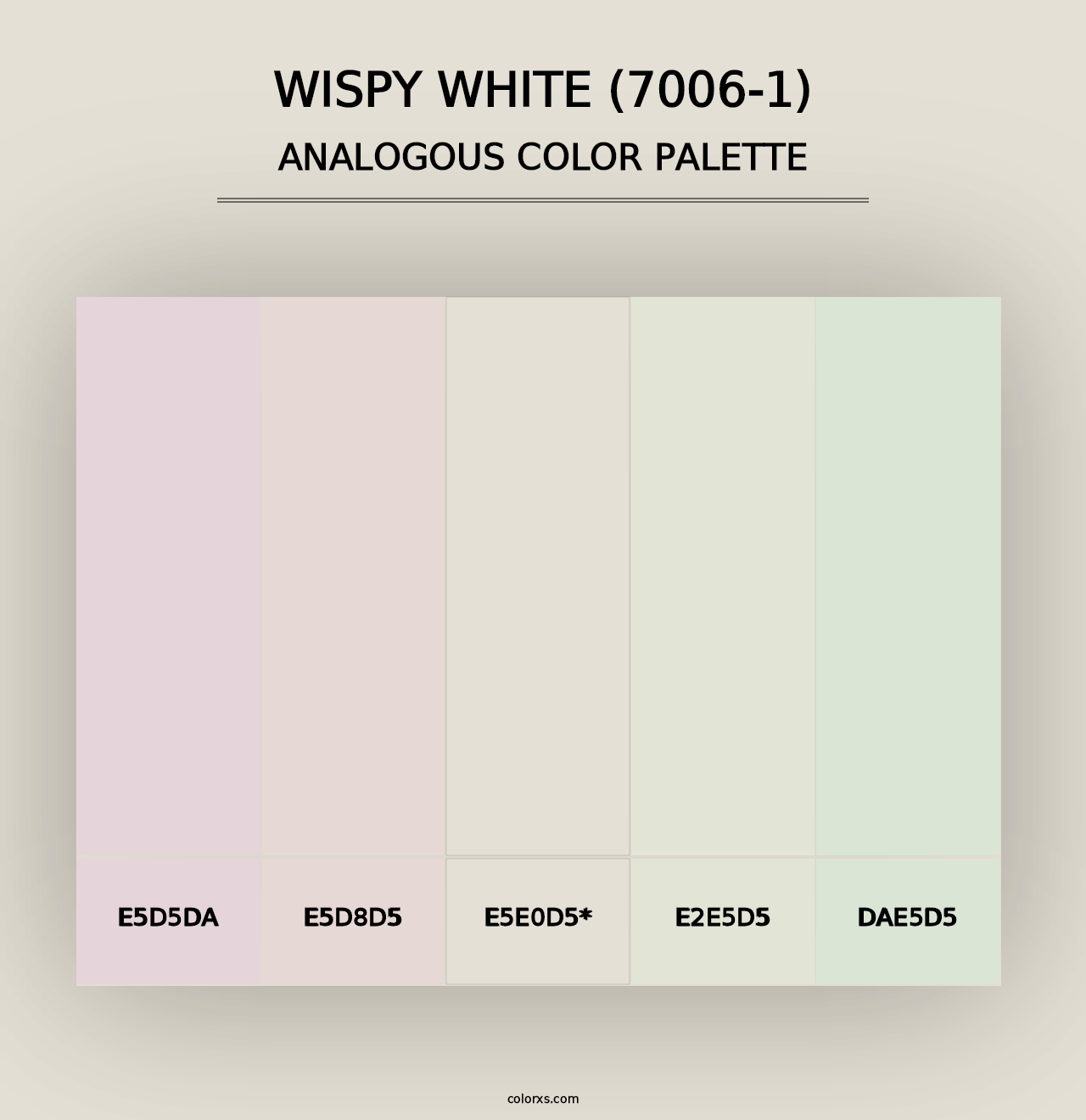 Wispy White (7006-1) - Analogous Color Palette