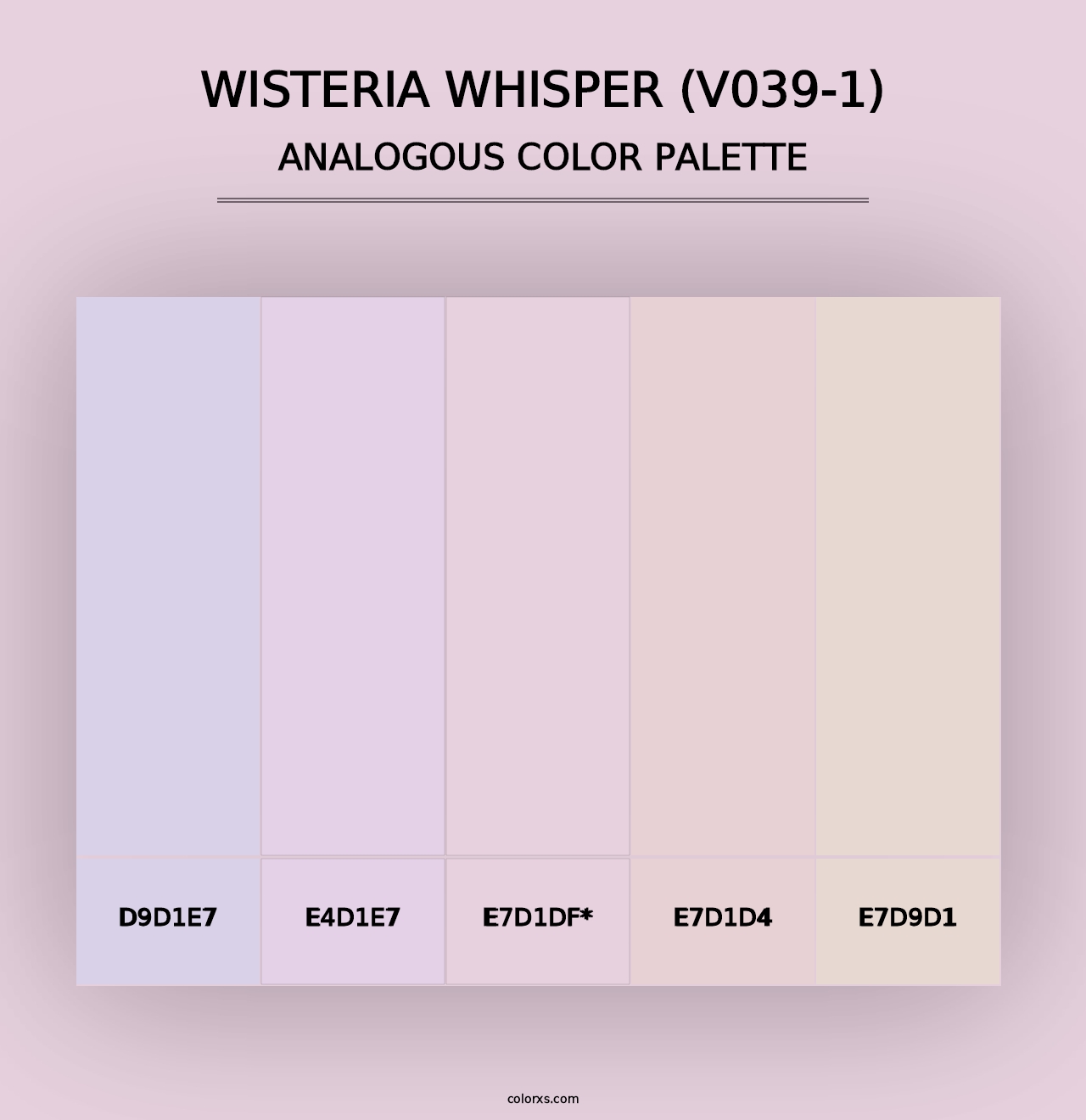 Wisteria Whisper (V039-1) - Analogous Color Palette