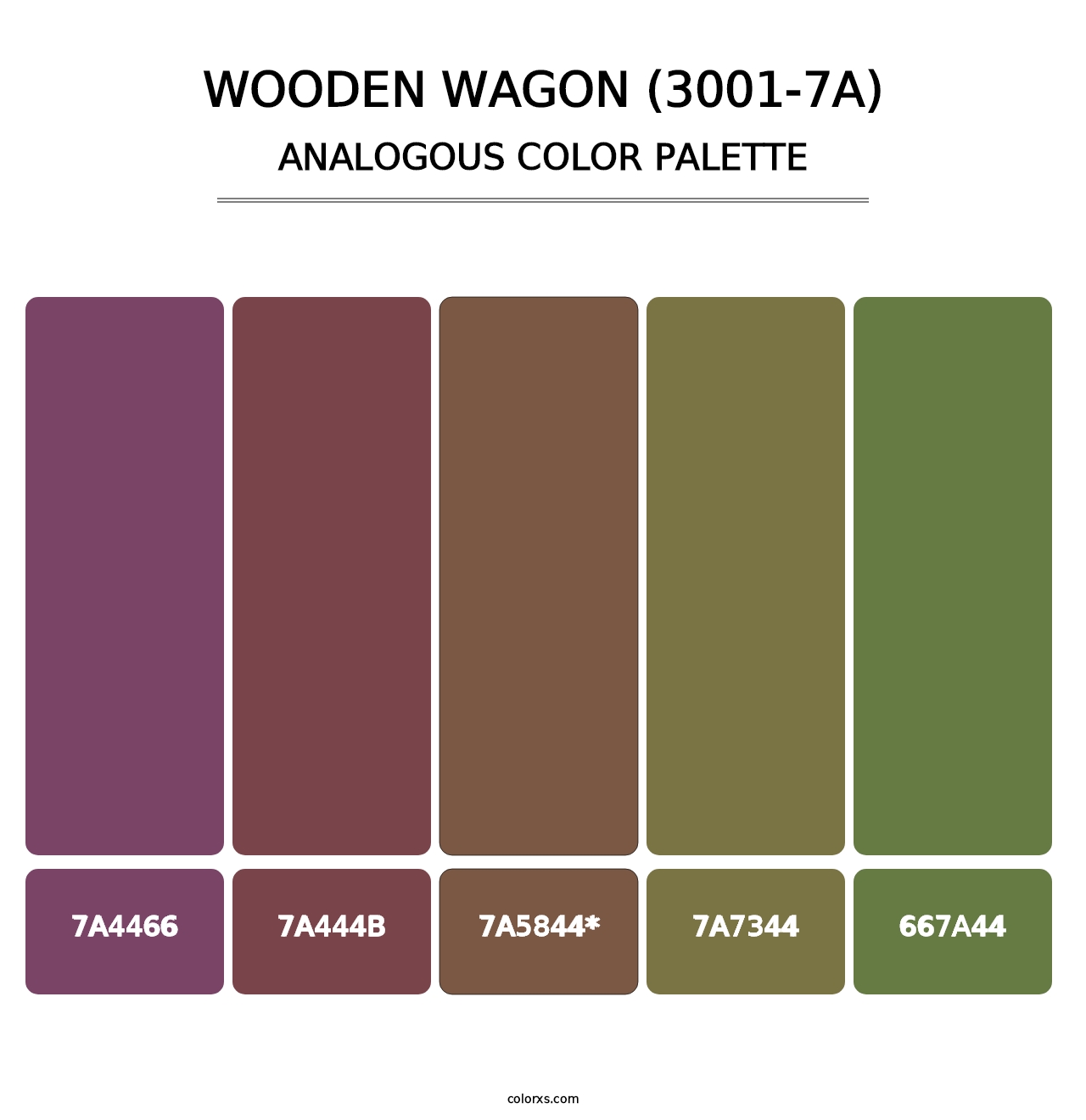 Wooden Wagon (3001-7A) - Analogous Color Palette