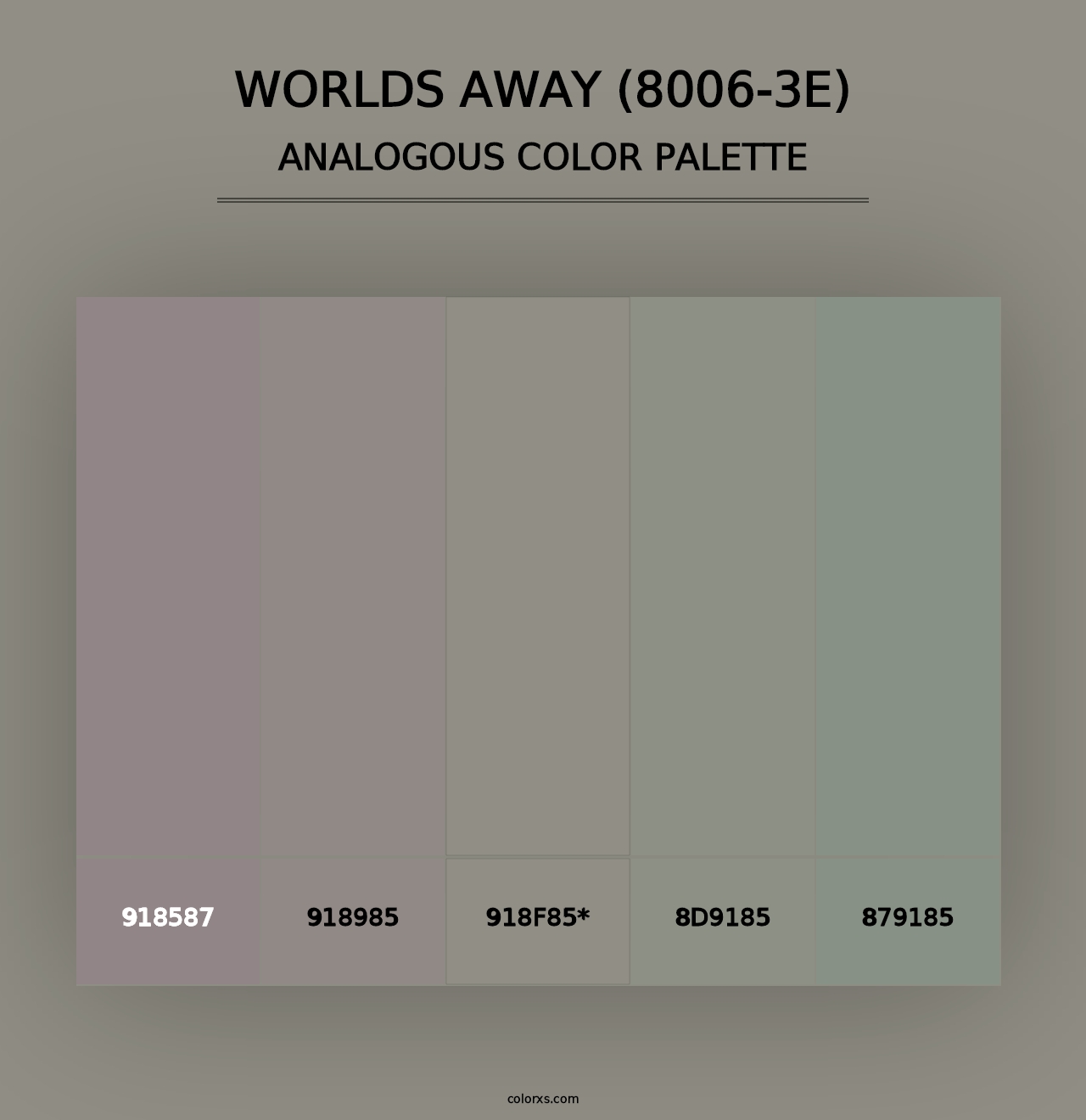 Worlds Away (8006-3E) - Analogous Color Palette