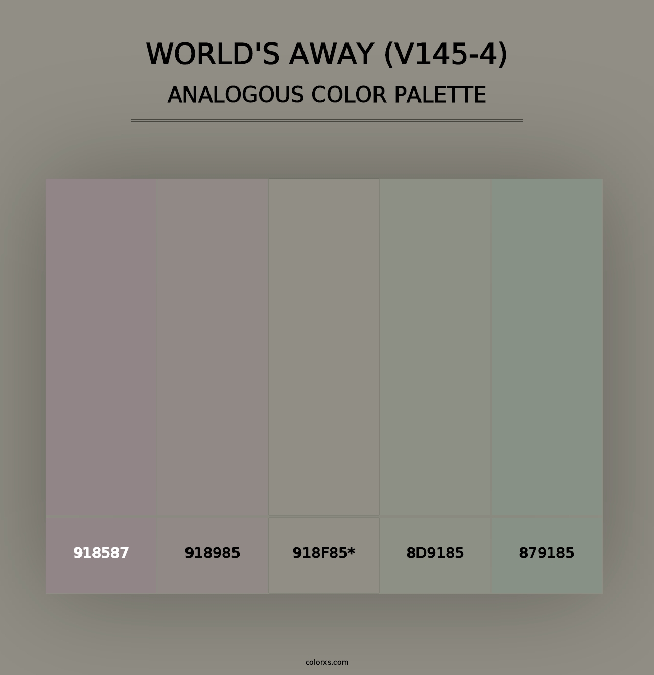 World's Away (V145-4) - Analogous Color Palette