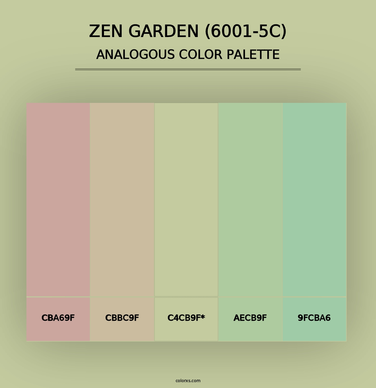 Zen Garden (6001-5C) - Analogous Color Palette