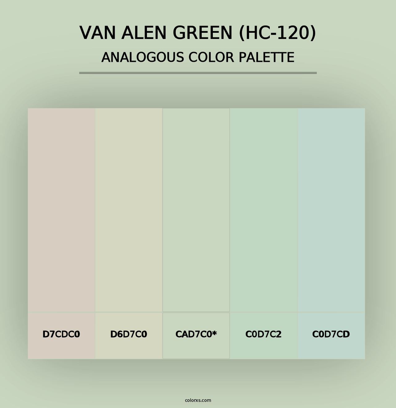 Van Alen Green (HC-120) - Analogous Color Palette