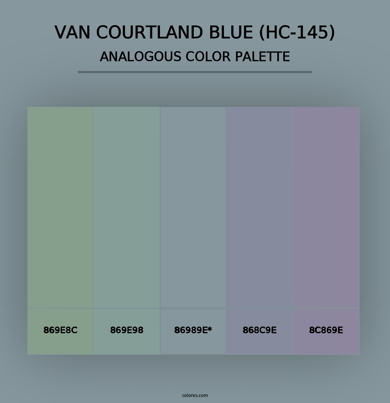 Van Courtland Blue (HC-145) - Analogous Color Palette