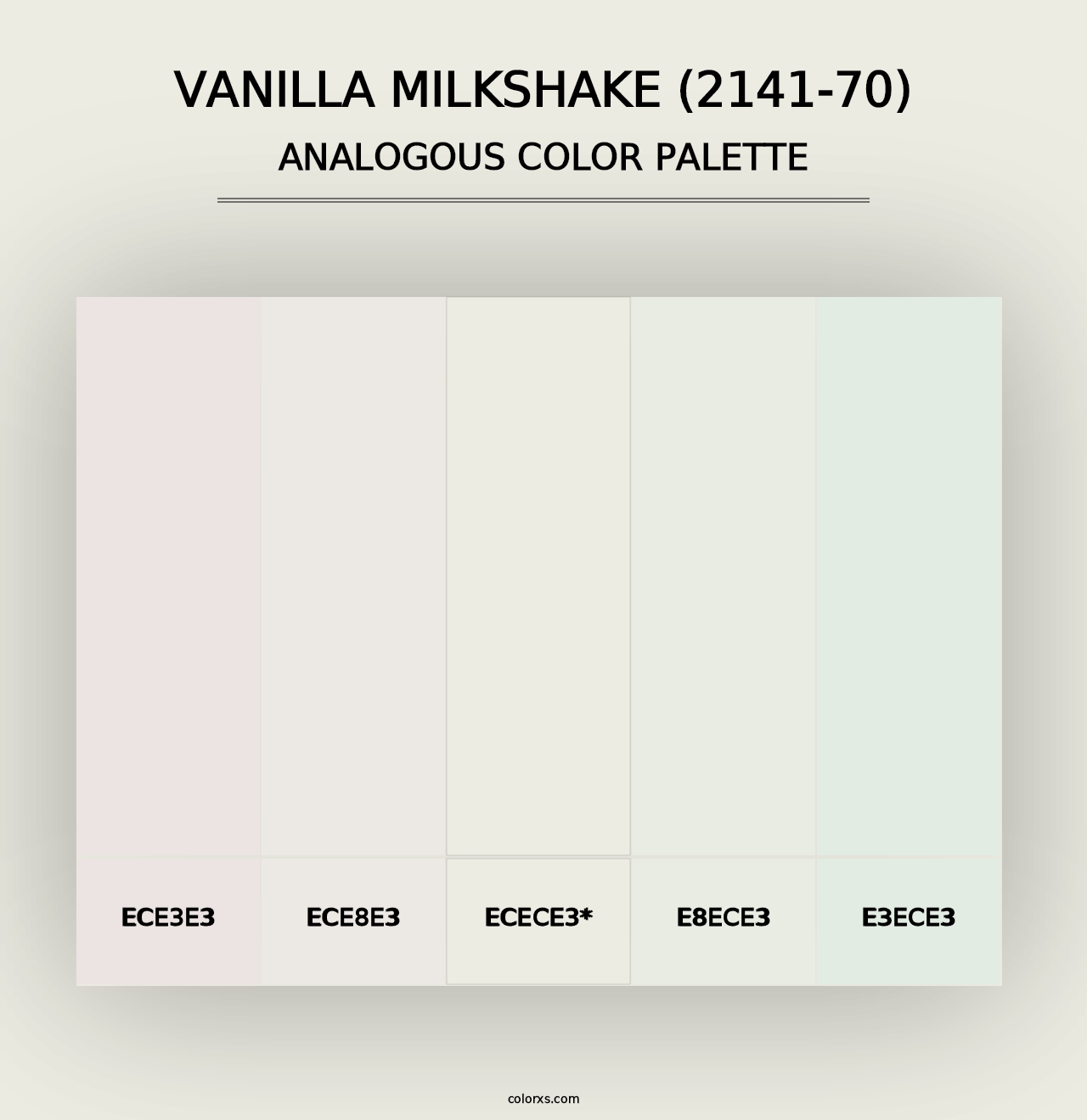 Vanilla Milkshake (2141-70) - Analogous Color Palette