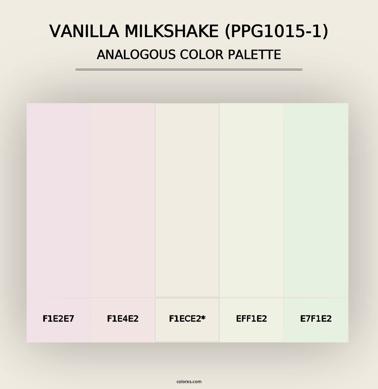 Vanilla Milkshake (PPG1015-1) - Analogous Color Palette