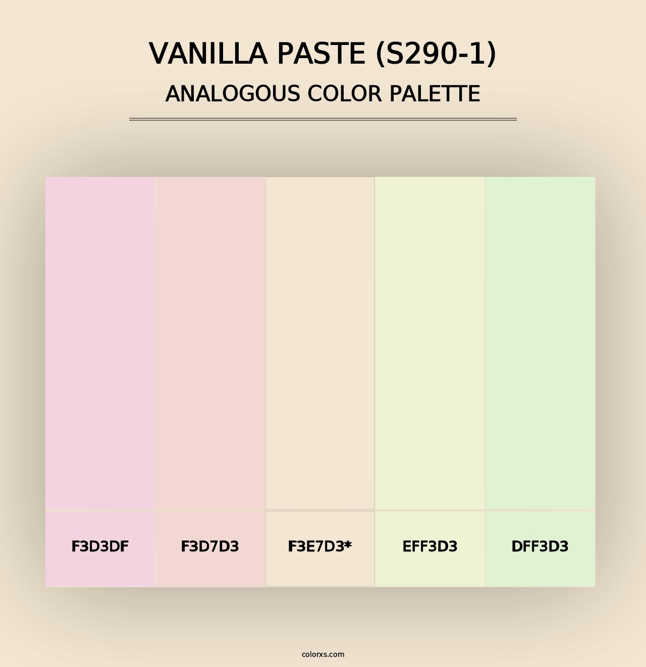 Vanilla Paste (S290-1) - Analogous Color Palette