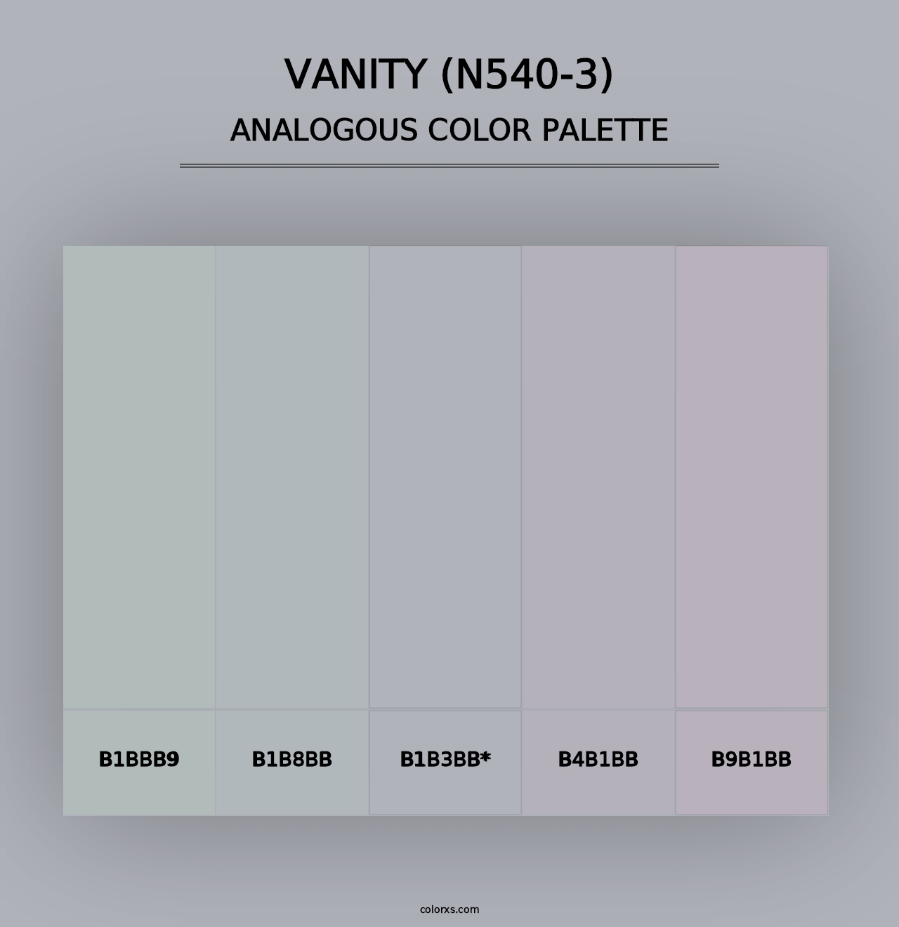 Vanity (N540-3) - Analogous Color Palette