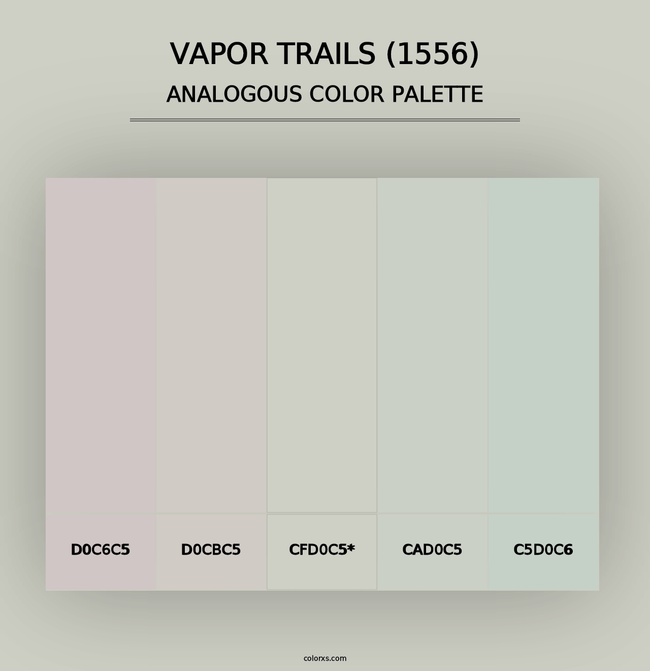 Vapor Trails (1556) - Analogous Color Palette