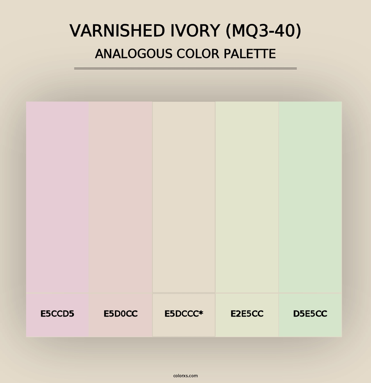 Varnished Ivory (MQ3-40) - Analogous Color Palette