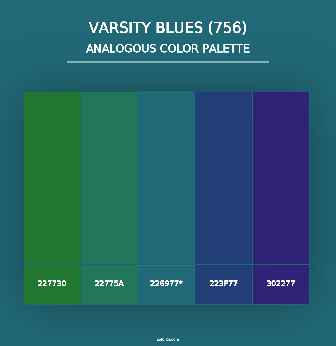 Varsity Blues (756) - Analogous Color Palette