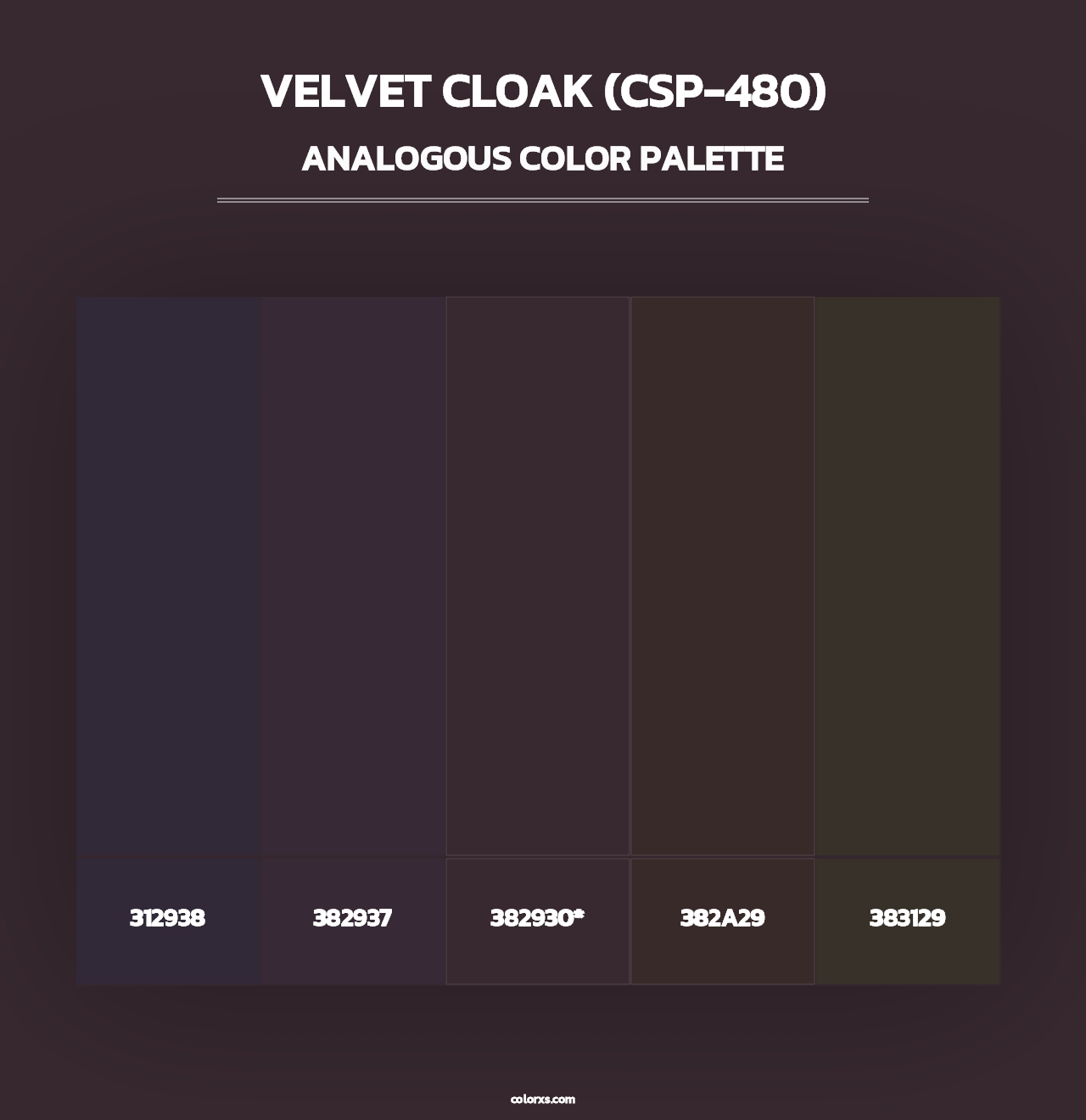 Velvet Cloak (CSP-480) - Analogous Color Palette