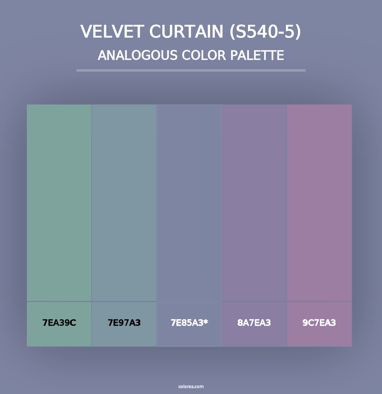 Velvet Curtain (S540-5) - Analogous Color Palette