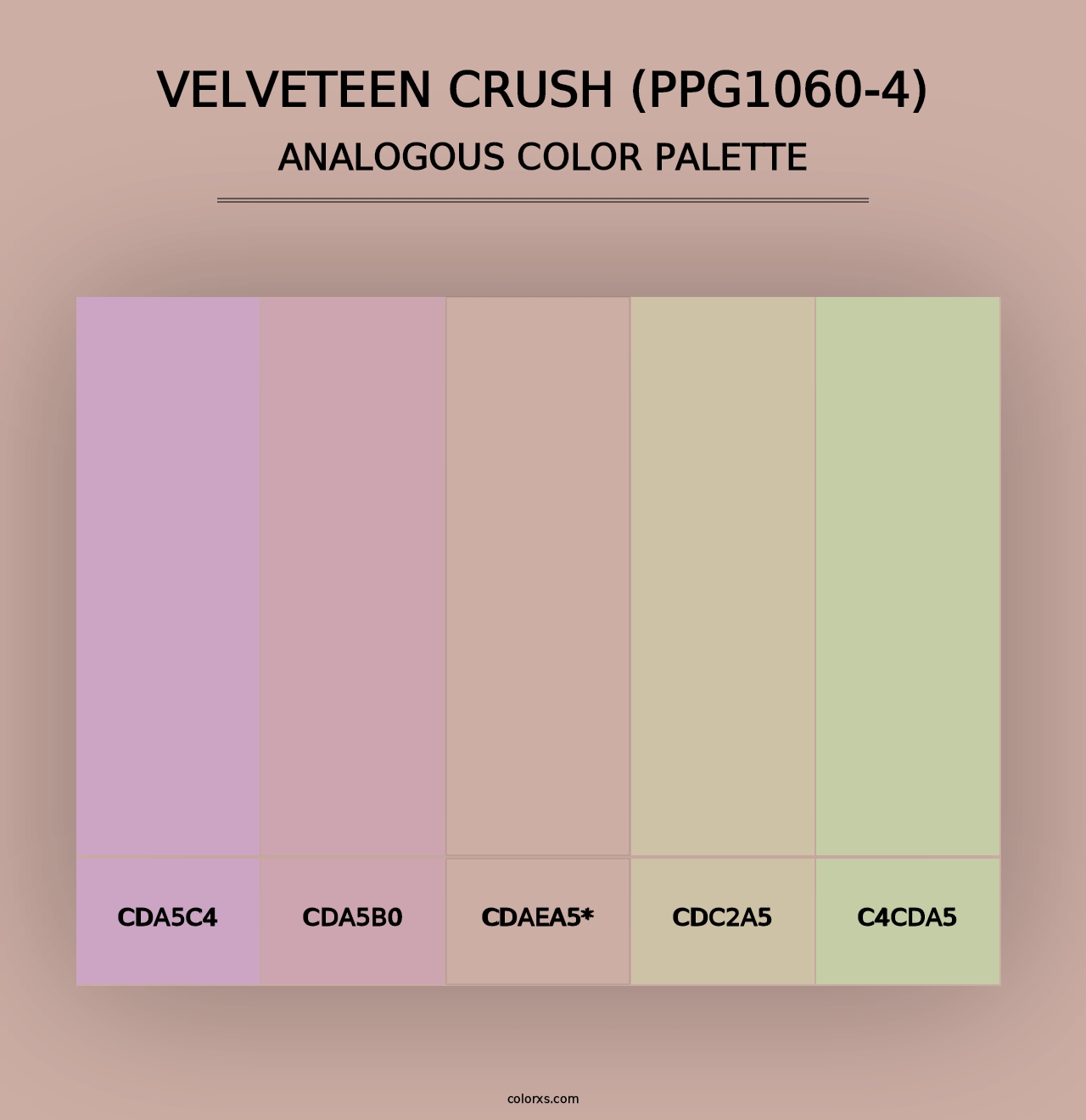 Velveteen Crush (PPG1060-4) - Analogous Color Palette