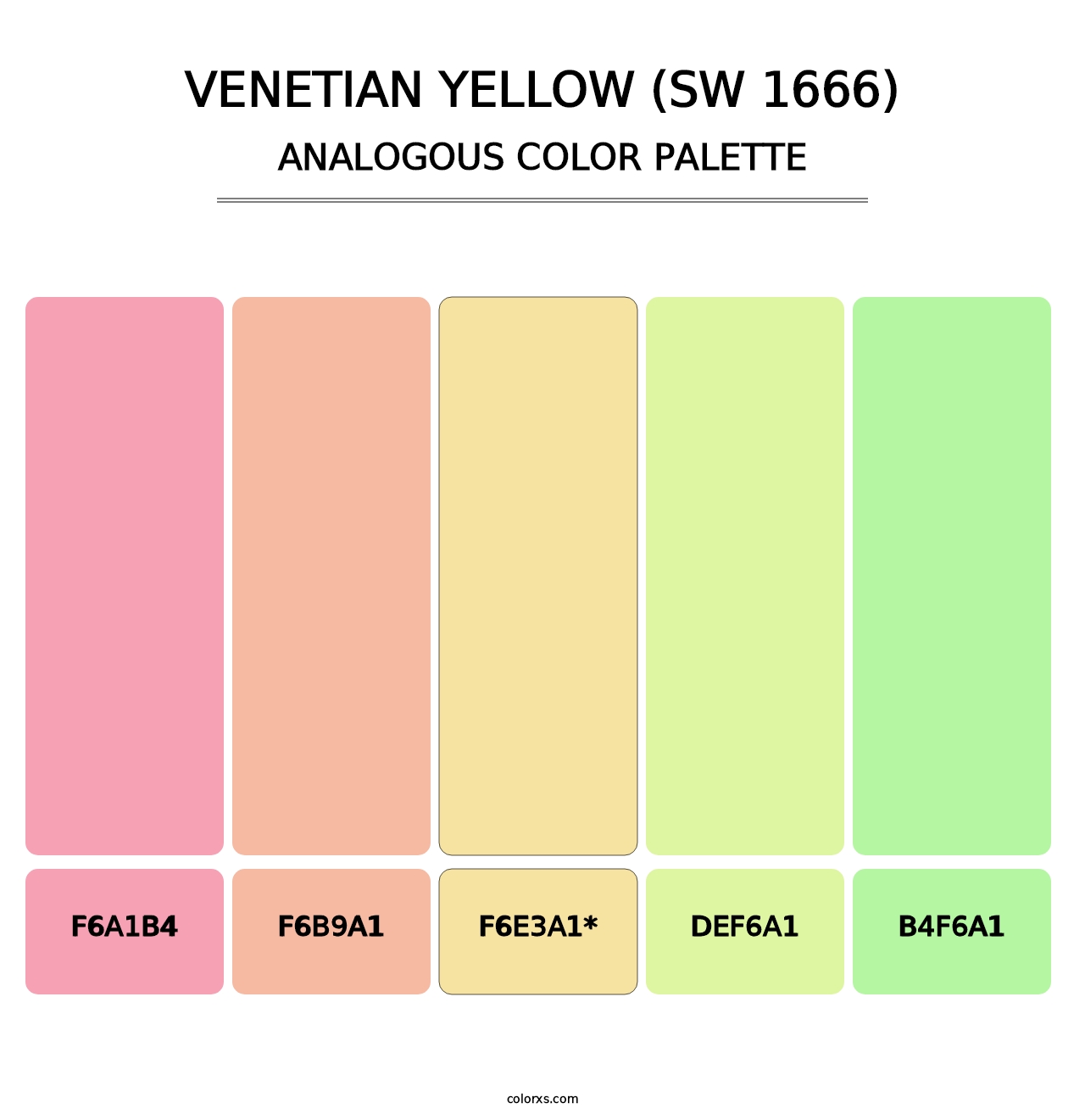 Venetian Yellow (SW 1666) - Analogous Color Palette