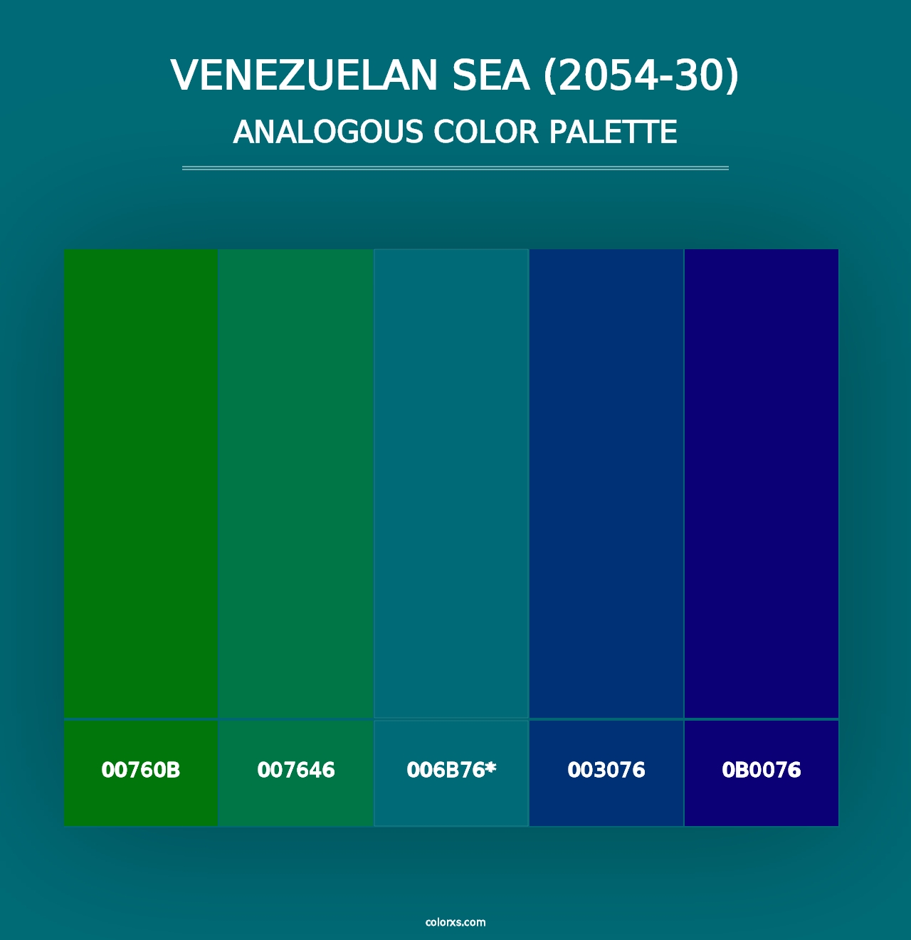 Venezuelan Sea (2054-30) - Analogous Color Palette