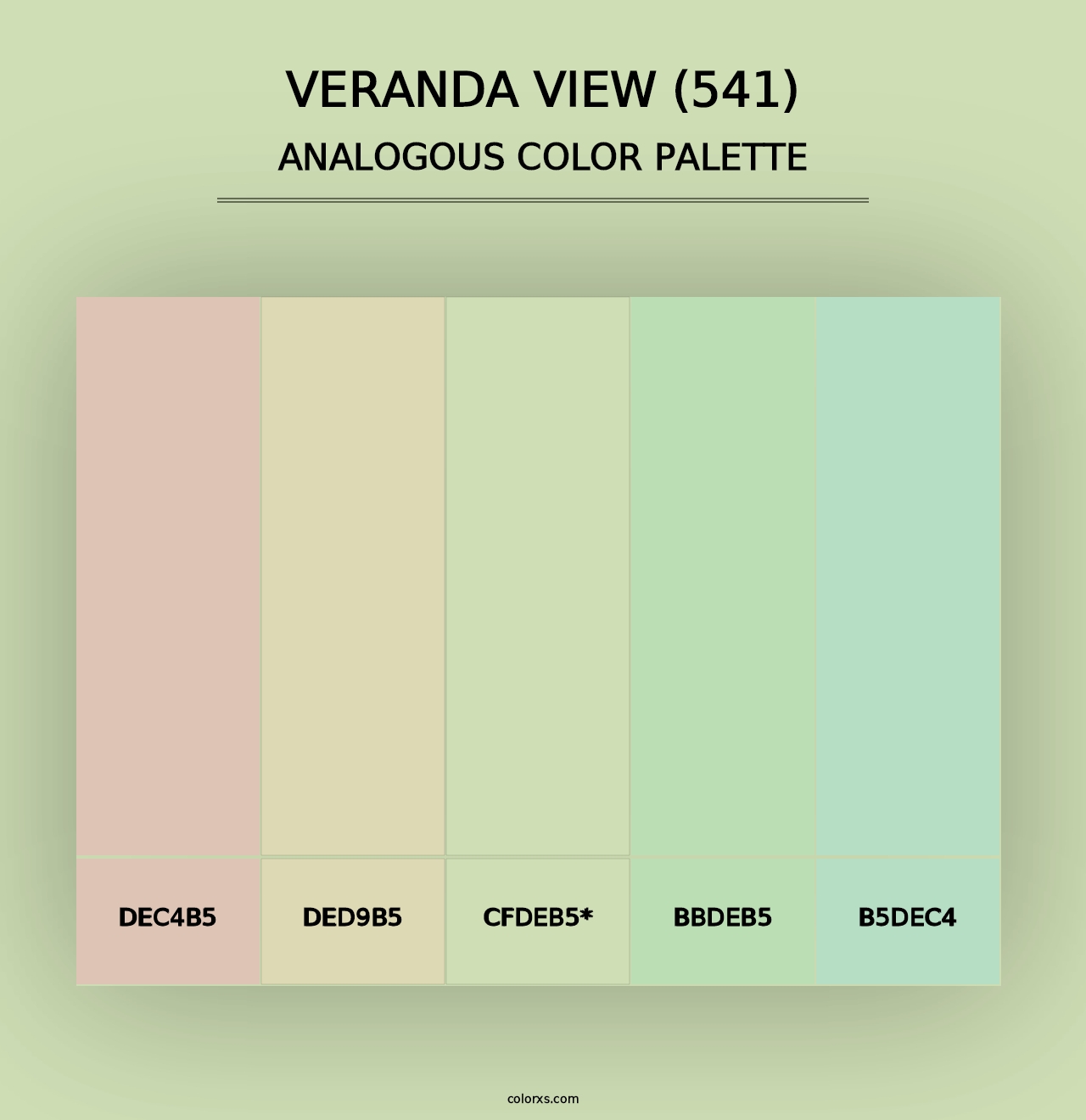 Veranda View (541) - Analogous Color Palette