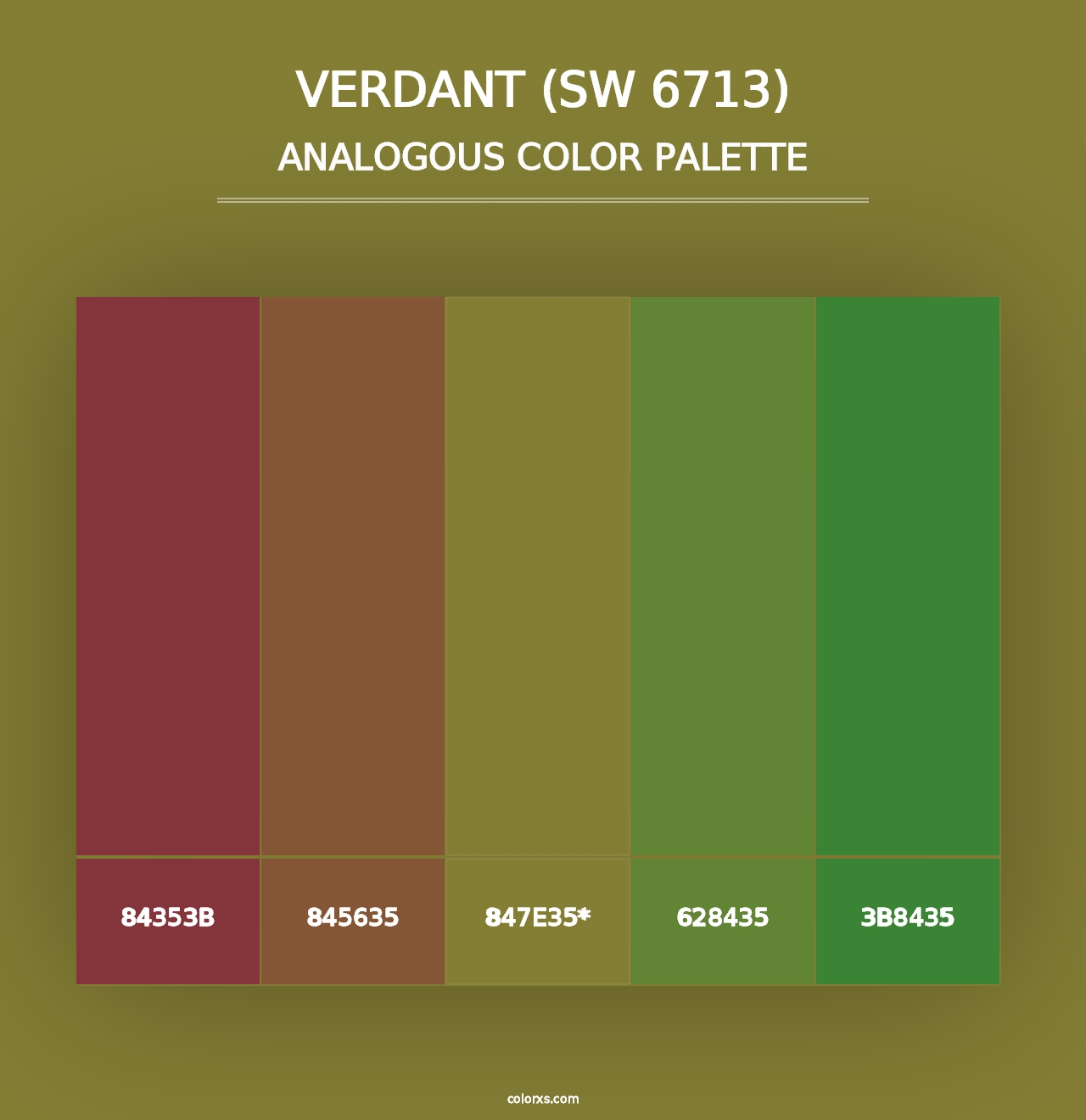 Verdant (SW 6713) - Analogous Color Palette