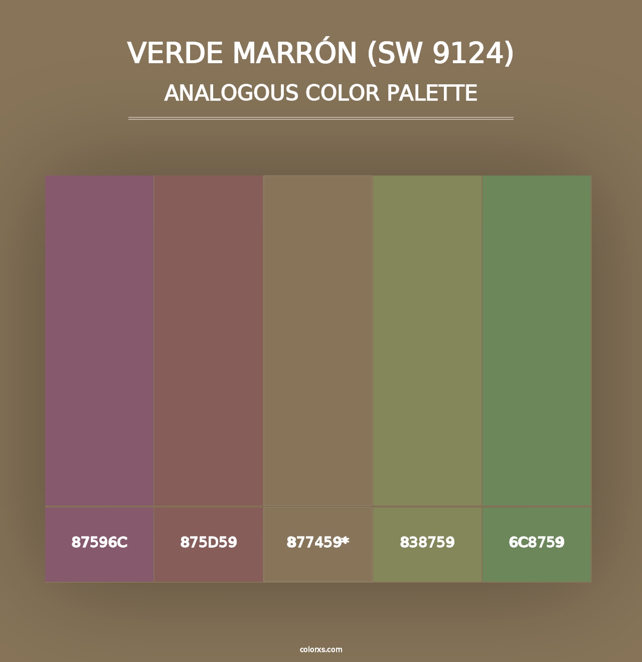 Verde Marrón (SW 9124) - Analogous Color Palette