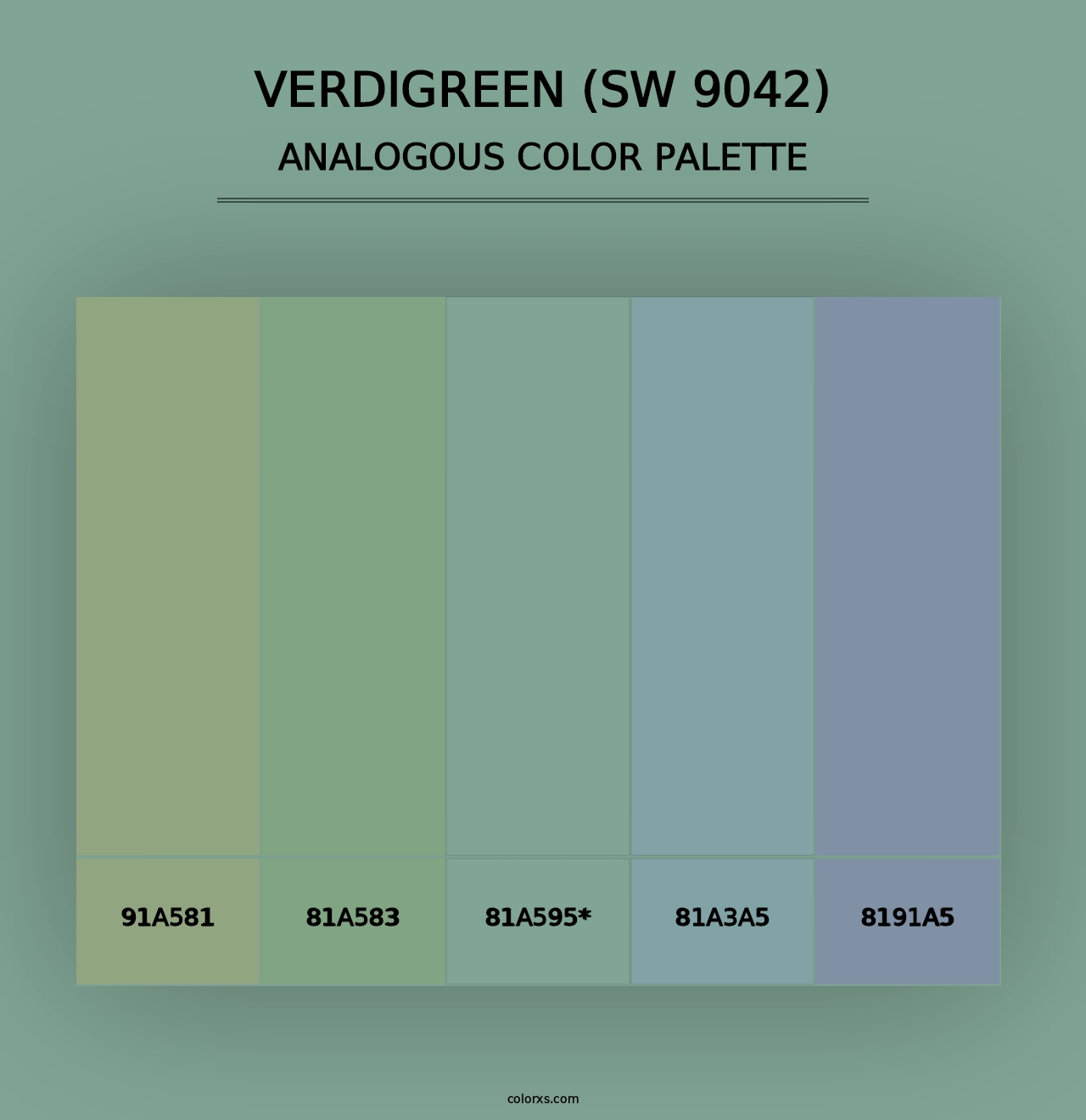 Verdigreen (SW 9042) - Analogous Color Palette