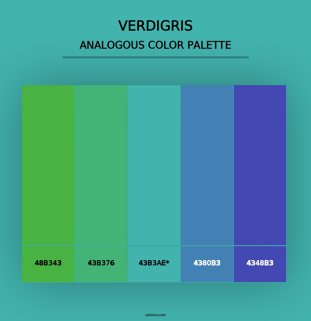 Verdigris - Analogous Color Palette