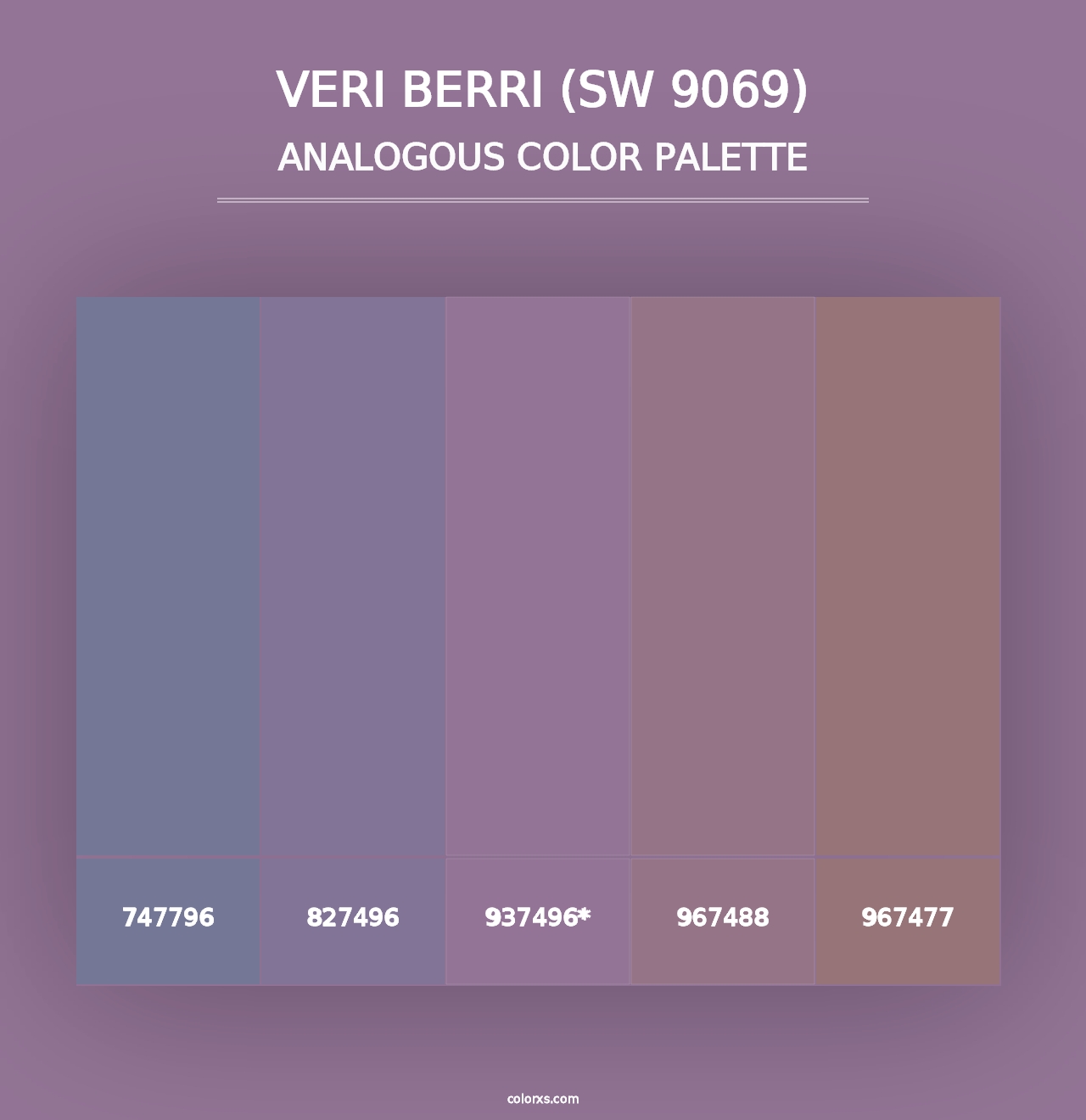 Veri Berri (SW 9069) - Analogous Color Palette