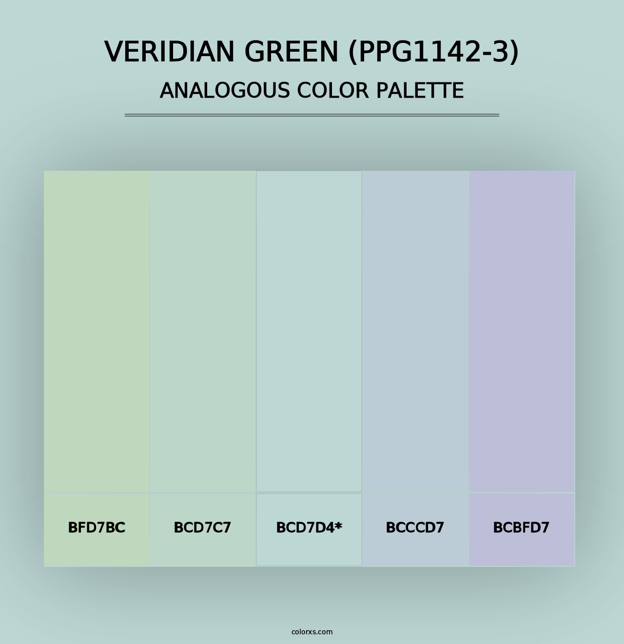 Veridian Green (PPG1142-3) - Analogous Color Palette