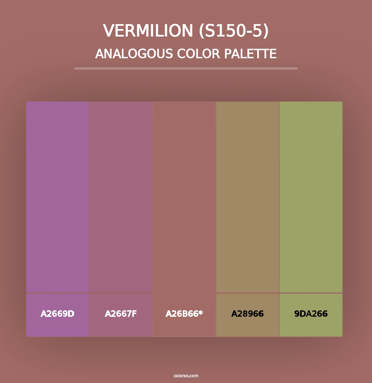 Vermilion (S150-5) - Analogous Color Palette