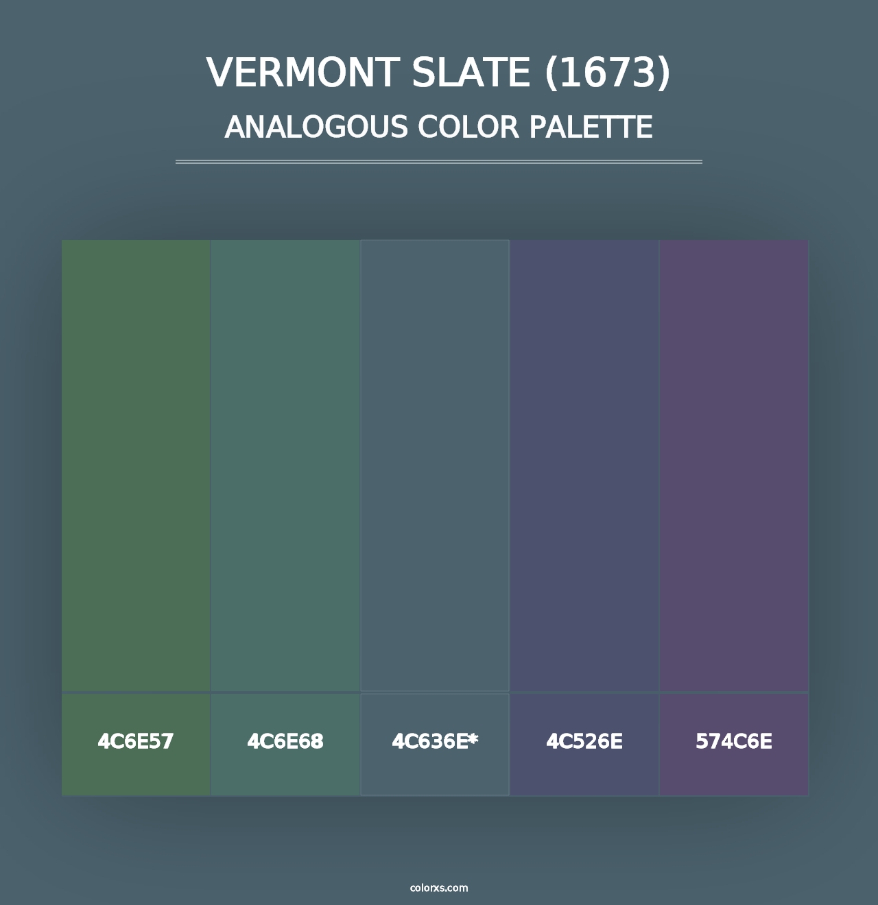 Vermont Slate (1673) - Analogous Color Palette