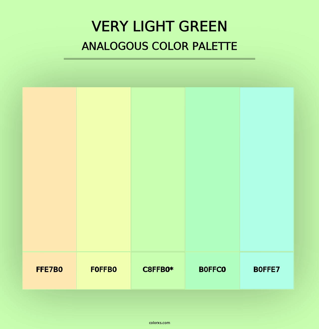 Very Light Green - Analogous Color Palette