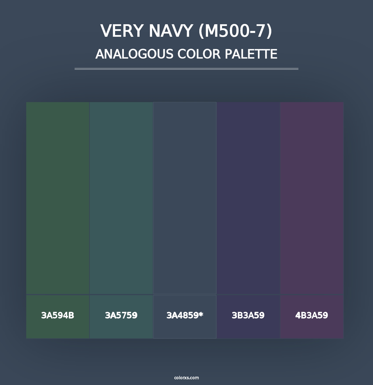 Very Navy (M500-7) - Analogous Color Palette