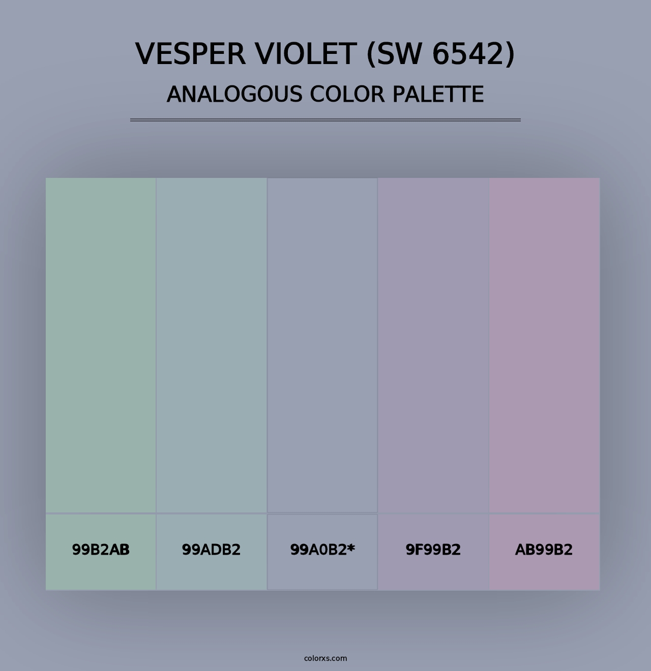 Vesper Violet (SW 6542) - Analogous Color Palette